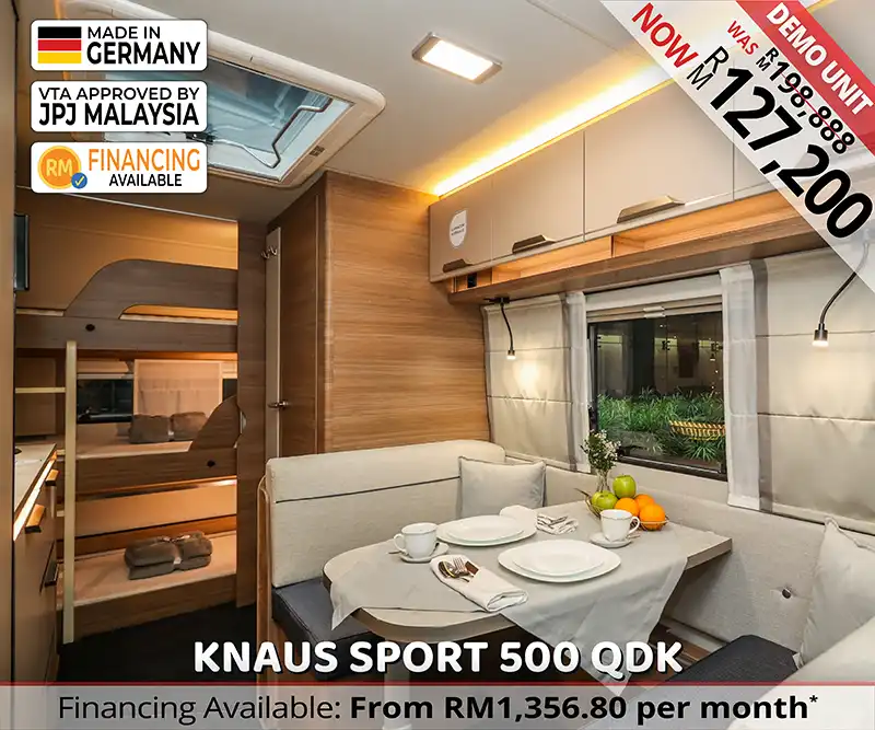 Knaus Sport 500 QDK Caravan Malaysia